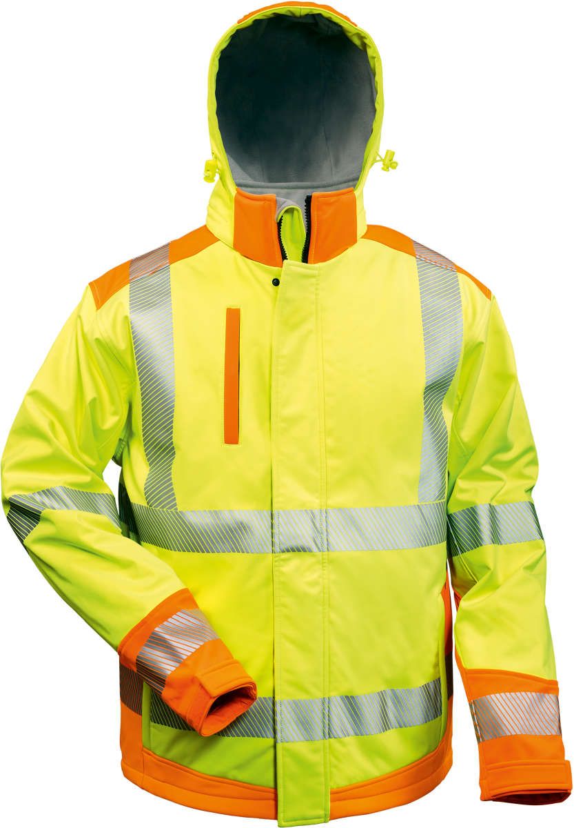 Warnjacke Rickmer, Softshell,2XL,gelb/orange