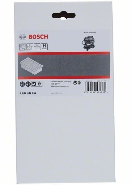 Bosch Flache Plisseefilter H-Klasse (HEPA)