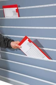 Planungstafel zweirehig 554 x 960 mm 10 Schienen, A 5 grau