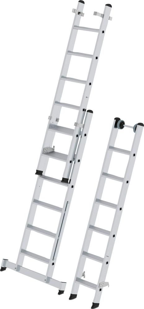 Alu-Mehrzweckleiter 3x6 Stufen Leiterlänge 1,96m eingef.Arbeitshöhe bis 5,20 m