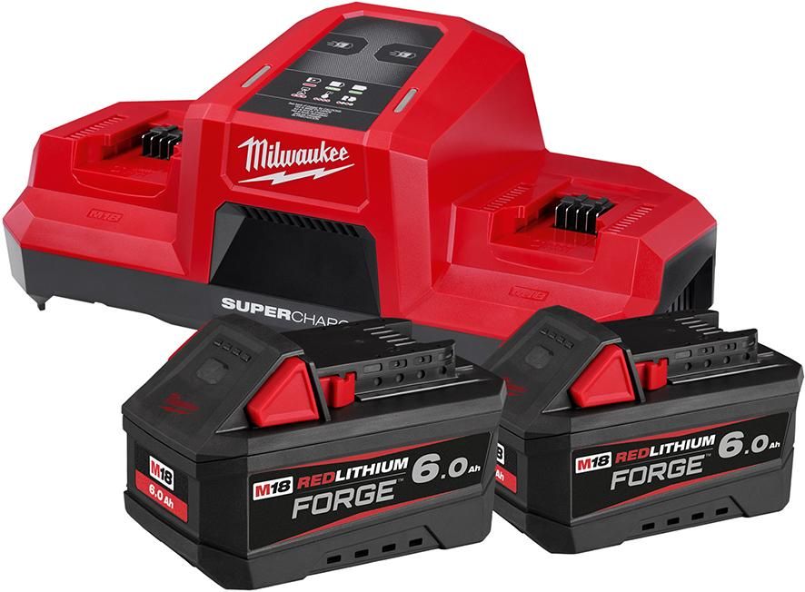 Akku-Starter Set Forge M18FORGENRG-602 Milwaukee2x18,0 V 6,0 Ah Forge M18 2Fach-Schnellladegerä