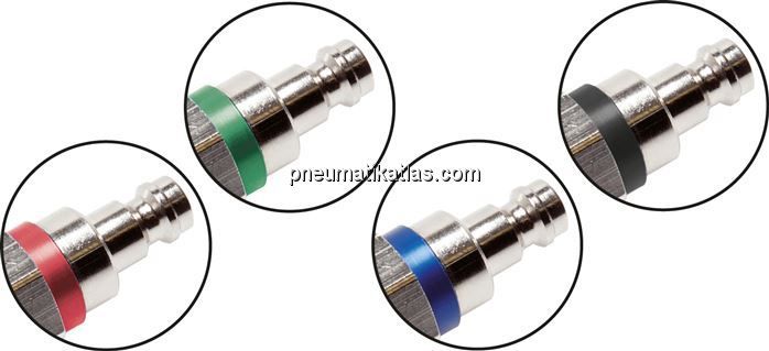 Schott-Kupplungsstecker (NW5) 4mm Schlauch, Messing