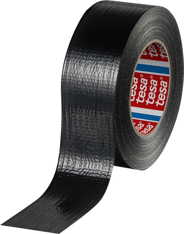 tesa 60462 Duct Tape 50m x 50mm, schwarz mit recyceltem Träger
