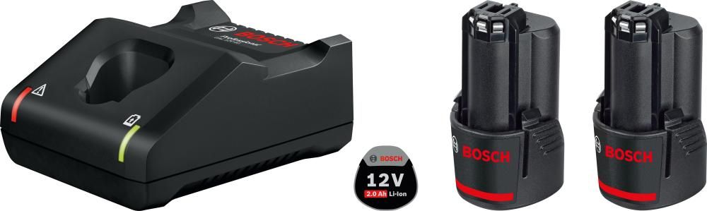Akku-Starter Set 12,0V 2 x 2,0 Ah Bosch Ladegerät GAL 1240 Karton