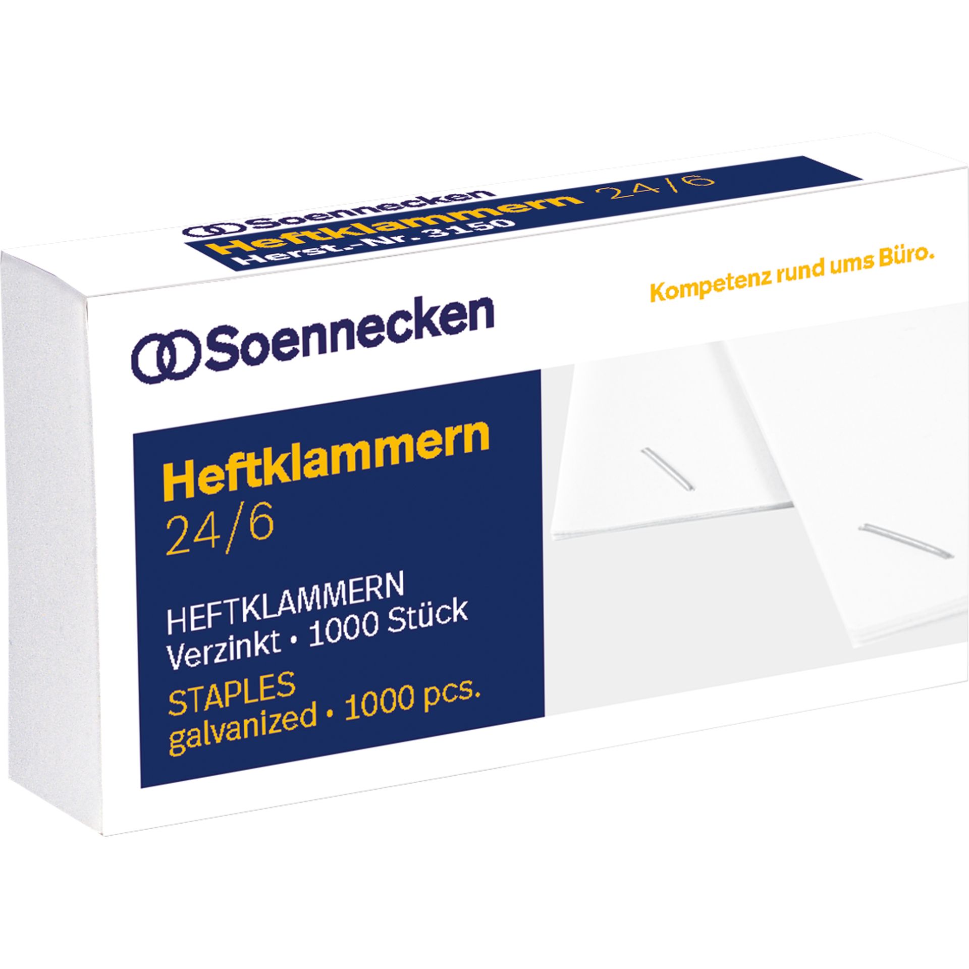 Heftklammern 24/6 verzinkt 1.000 St./Pack.