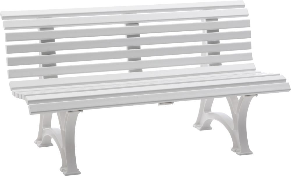 Gartenbank HELGOLAND 3-Sitzer Länge 1500 mm weiß Blome