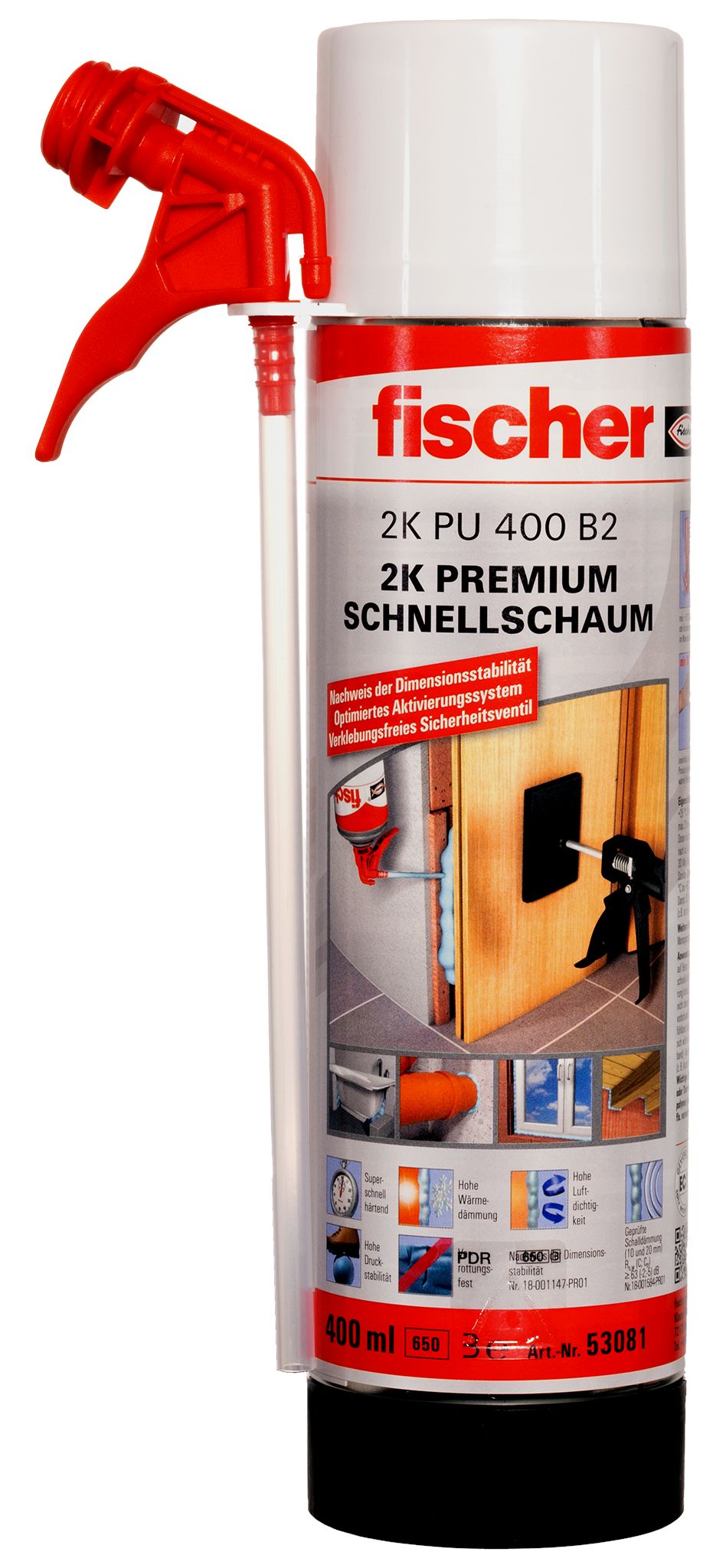 Fischer 2K-Schnellmontageschaum PU 400 Premium