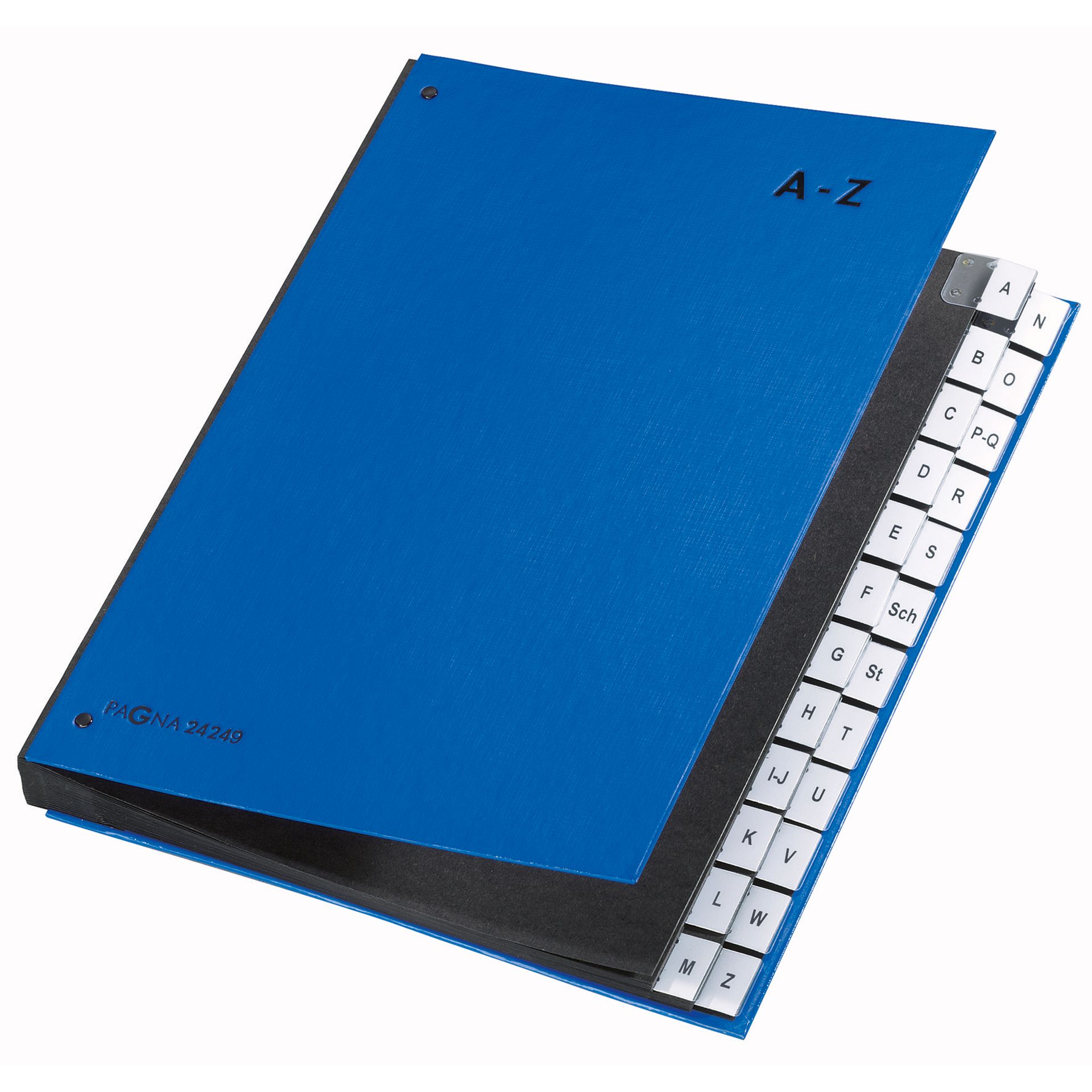 Pultordner DIN A4 A-Z 24Fächer Polypropylen bl