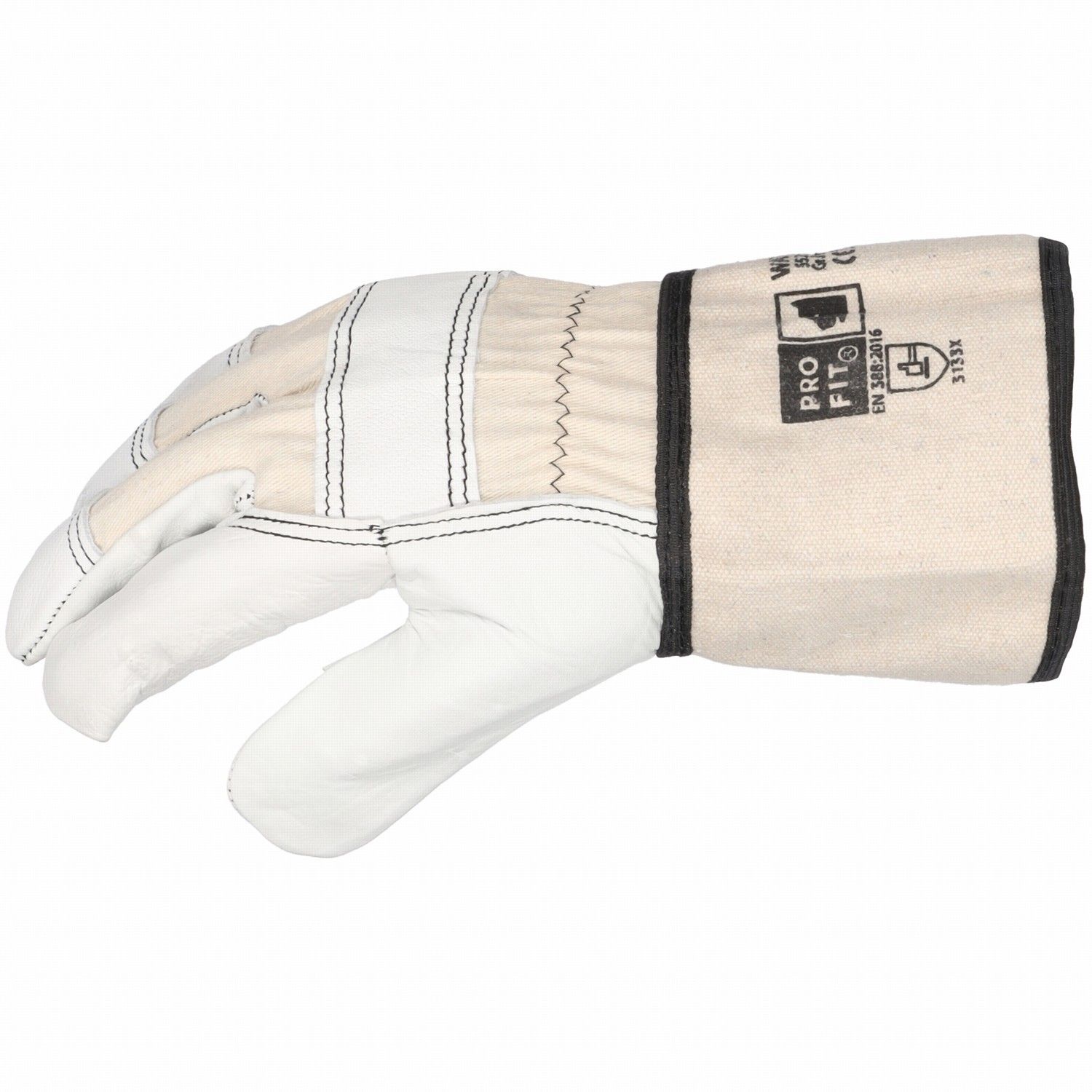Rindvoll Leder Arbeitshandschuhe,"Watt", natur 10