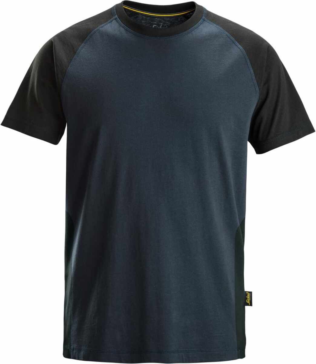 2-Farben T-Shirt M, navy-schw Snickers Snickers