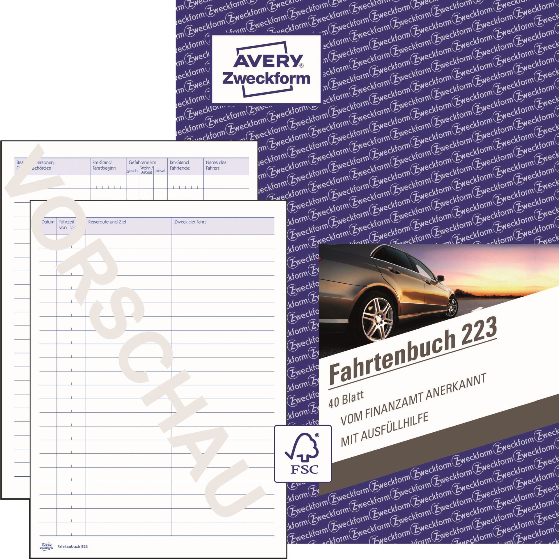 Fahrtenbuch DIN A5 40Blatt