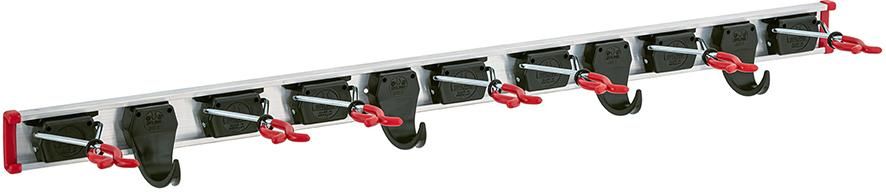 Gerätehalterschiene 1,00m7 Halter + 4 Haken