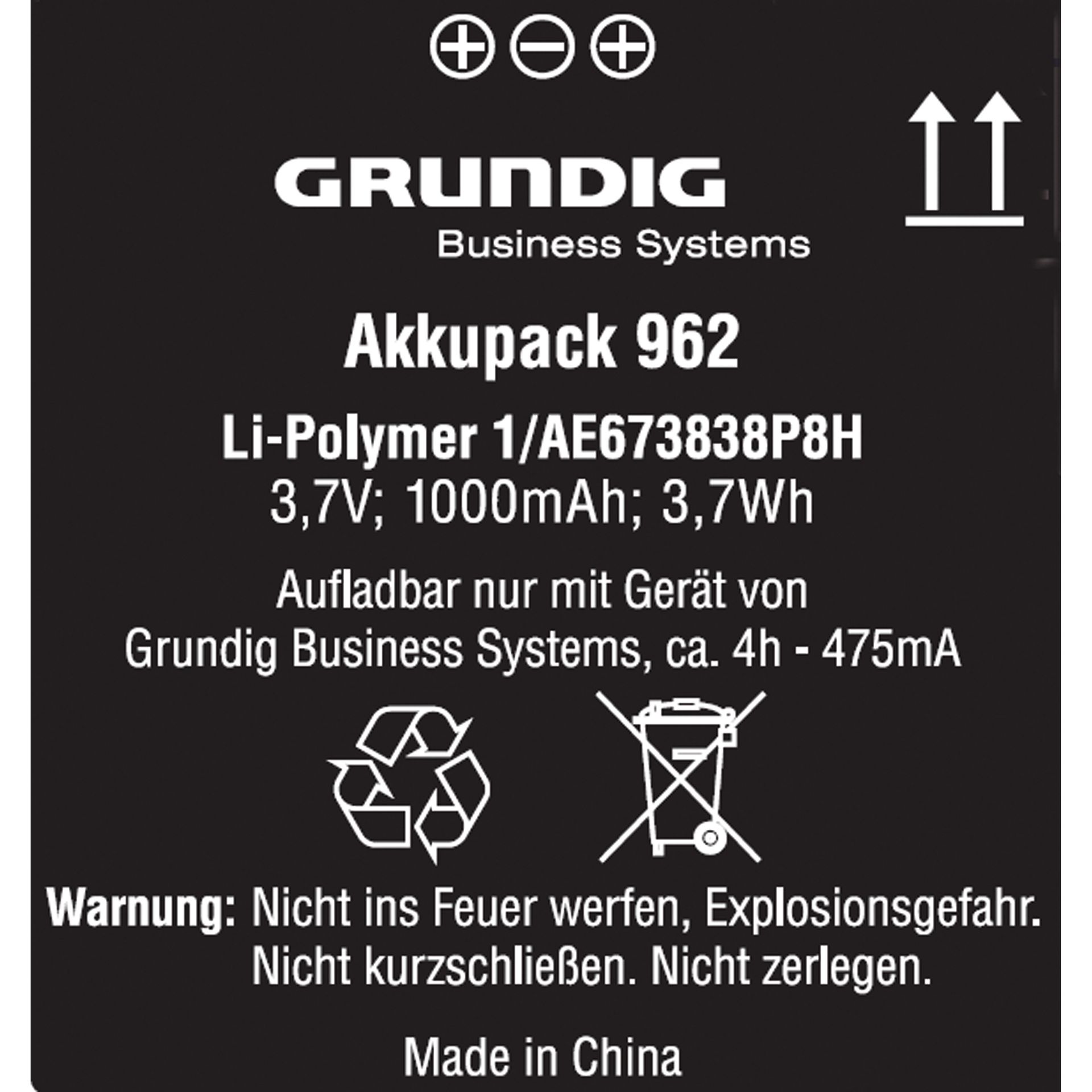 Akku 962 für Digta 7-Serie