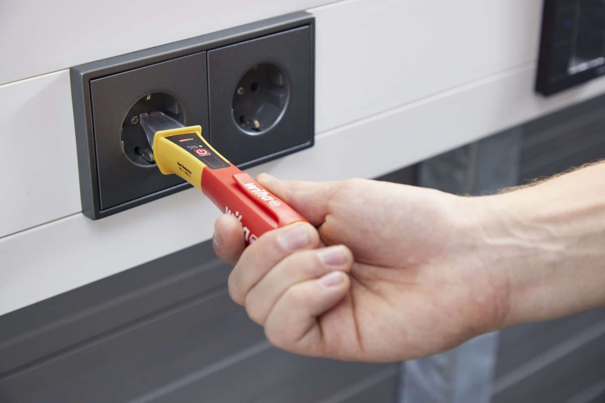 Wiha Spannungsprüfer Volt Detector berührungslos, einpolig, 90 - 1.000 V AC inkl. 2x AAA-Batterien (43798)
