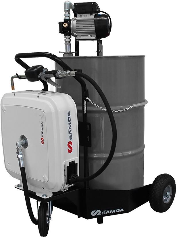 Elektrische Abfüllanlage Pumpmatic EZP 0.5 Basic 3-Rad-Fahrwagen auto. Schlauchaufroller