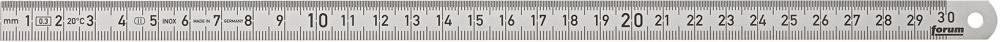 FORUM Biegsamer Stahlmaßstab 300x13mm rostfrei