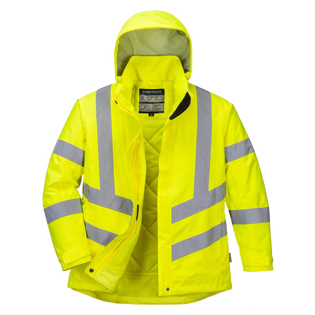 Portwest LW74 Warnschutz-Winterjacke, Gelb, Gr. 3XL
