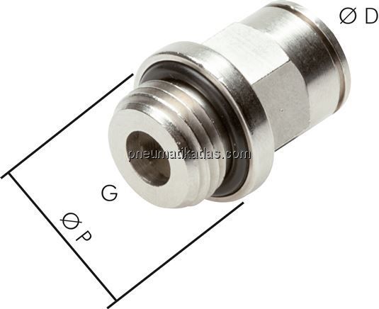 Gerader Steckanschluss M 3-3mm, IQS-MSV (Standard)