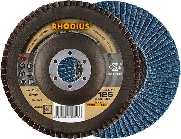 Rhodius Fächerschleifscheibe LGZ F1