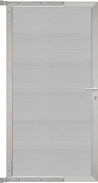 MAX-XL-Tor-Komplettset 90 x 173 cm, Rahmen silber Füllung smoke white