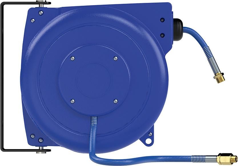 Schlauchaufroller PP, Druckluft/Wasser, inkl 15m PVC-Schl Ø6,5mm,AG R1/4", RIEGLER