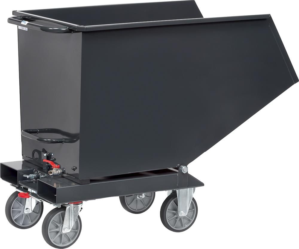 FETRA Muldenkipper 4702A Tragkraft 750kg mit Ablasshahn 450l 1214x669x708mm RAL7016