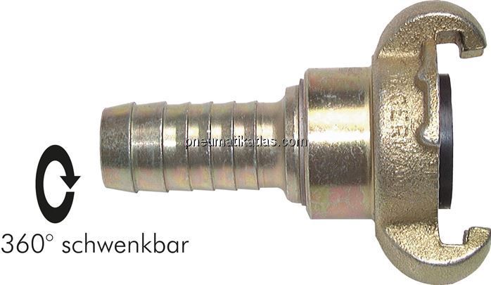 Kompressorkupplung 13 (1/2") mm Schlauch, drehbar
