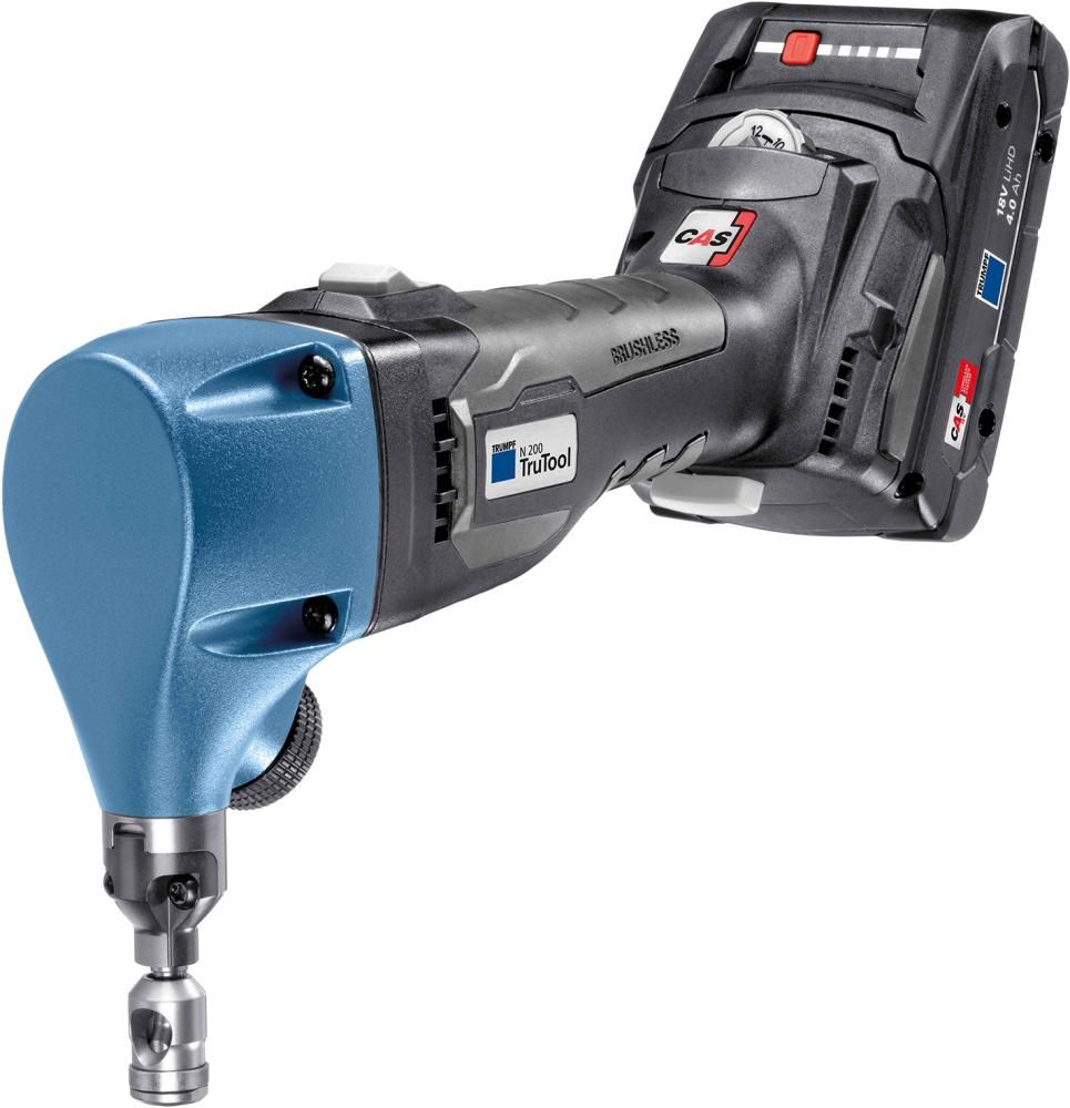 Akku Blechnibbler TruTool N 200 Trumpf 2x18,0V 4,0 Ah Ladegerät Trumpf-Box