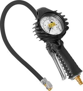 Hand-Reifenfüllmesser mitMomentstecker, drehbar, geeicht, Manom. Ø80mm, 0-12bar/170psi RIEGLER