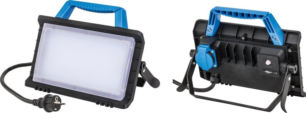 LED Strahler 24W, mobil Optiline, IP 54 USB-Dose und SchukoDose
