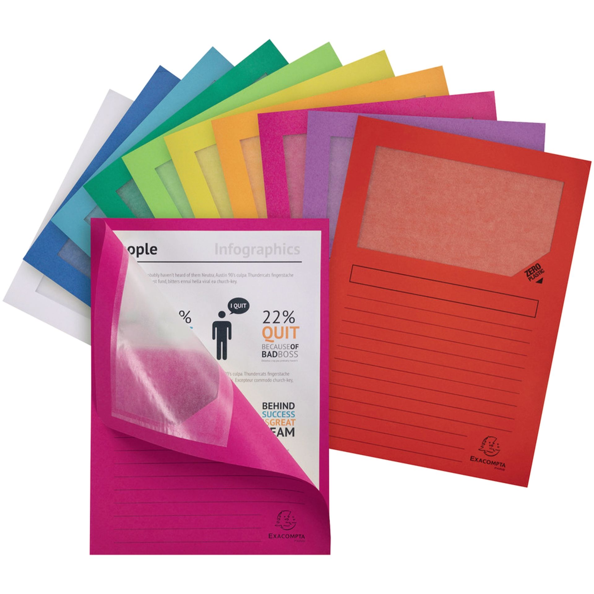 Fenstermappe Forever A4 sortiert 100 St./Pack.