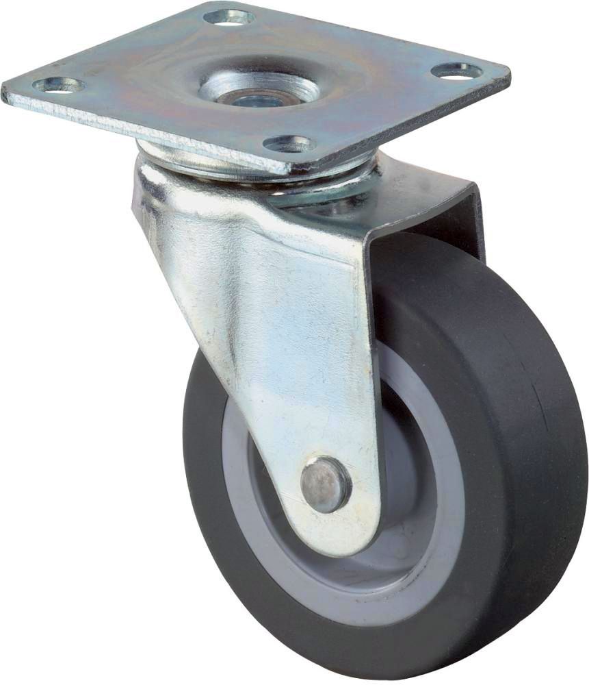 Lenkrolle 30mm 34x48mm Platte,GL,Gummirad F26.030 BS ROLLEN