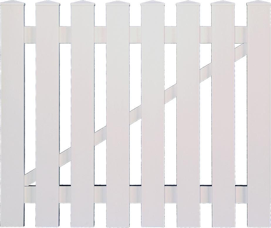 LIGHTLINE KS-Vorgartentor100 x 80 cml. weiß, inkl. Beschläge