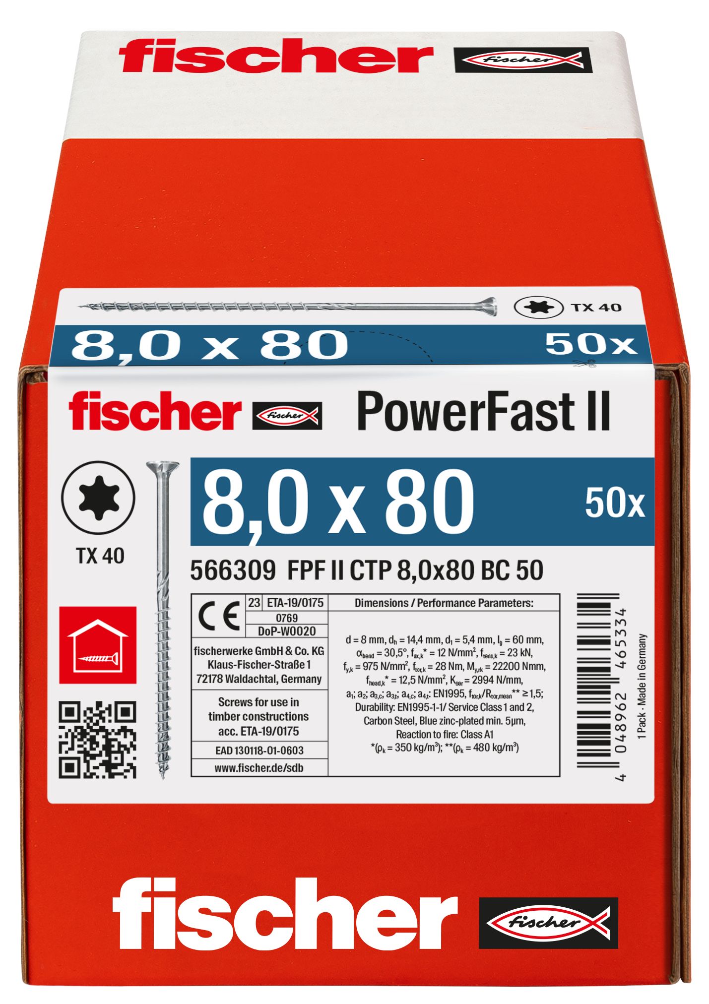 PowerFast II 8,0x80 SK TX TG blvz 50