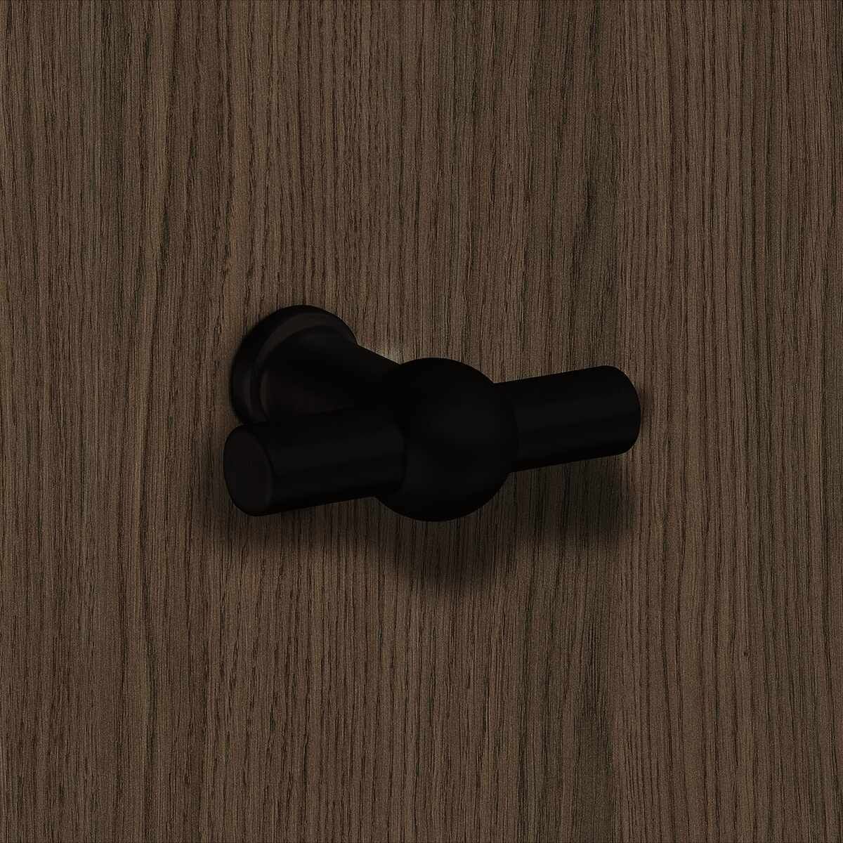 Knopf Altedo, L 50 mm, H 37 mm, Schwarz matt