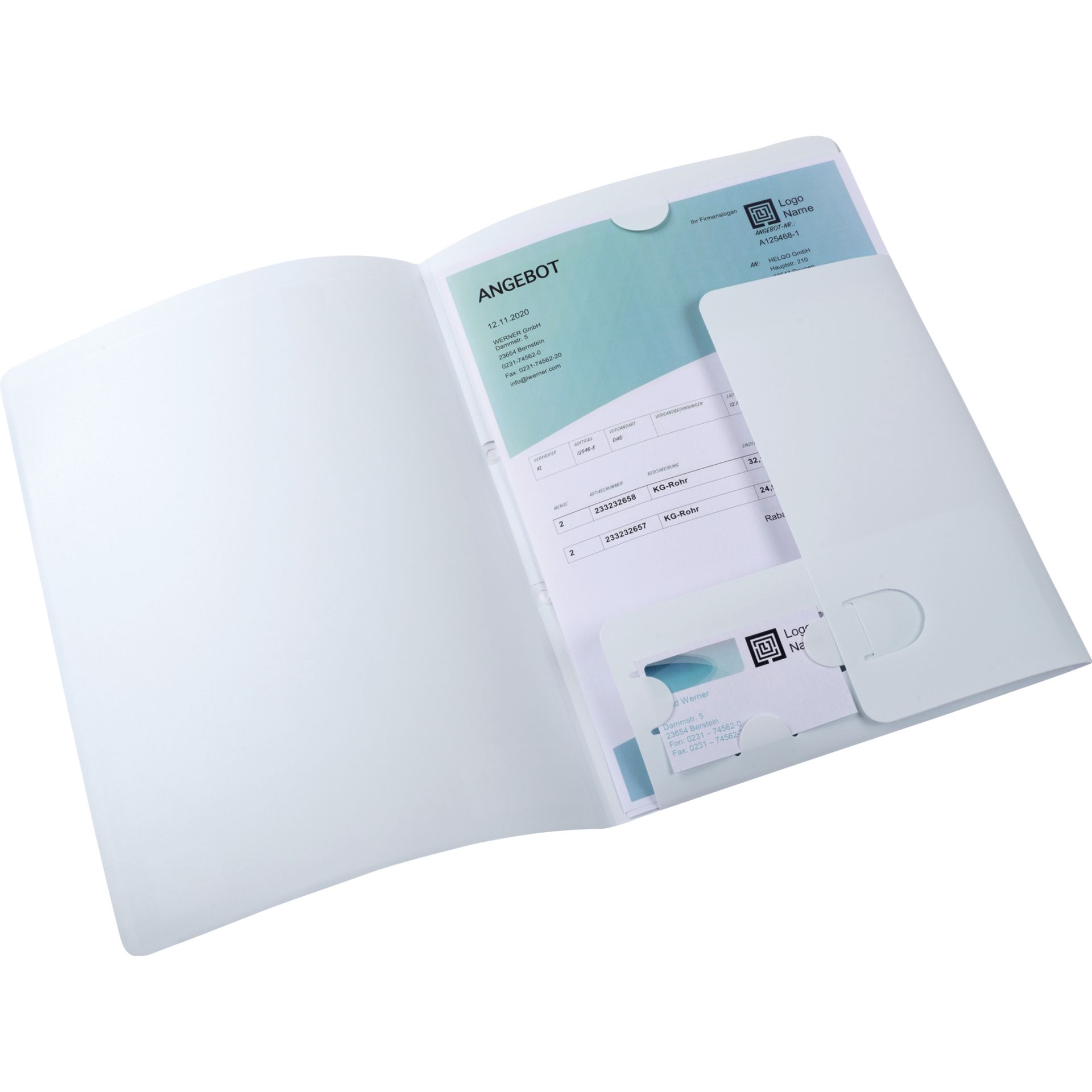 Angebotsmappe image+ DIN A4 50Bl. PP weiß