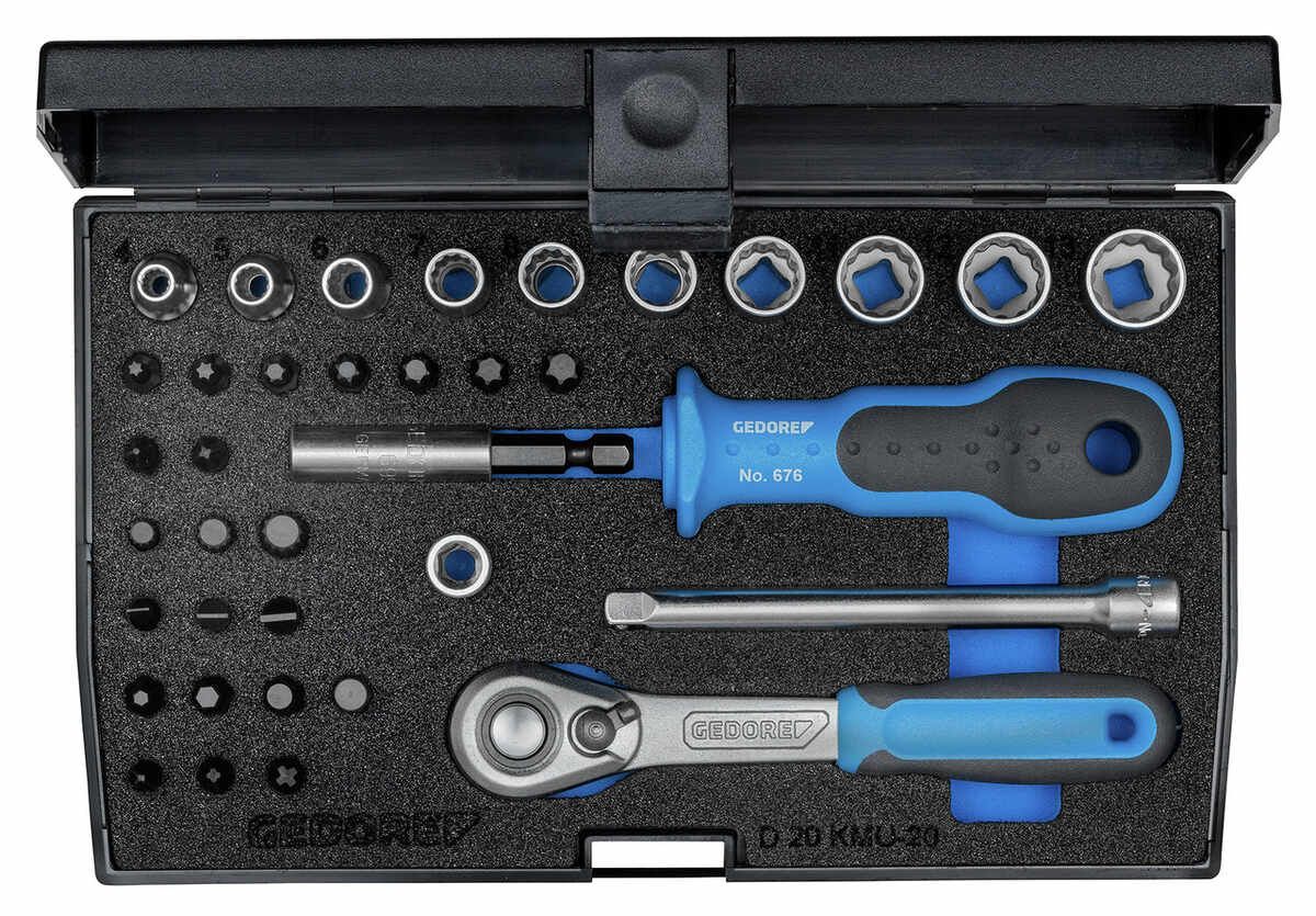 D 20 KMU-20 Steckschlüssel-Satz 1/4" 37-teilig UD-IN-IS-PH-PZ-TX