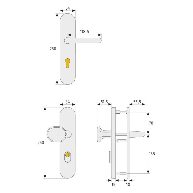 ABUS Schutzbeschlag "HLZS814 ER EK"
