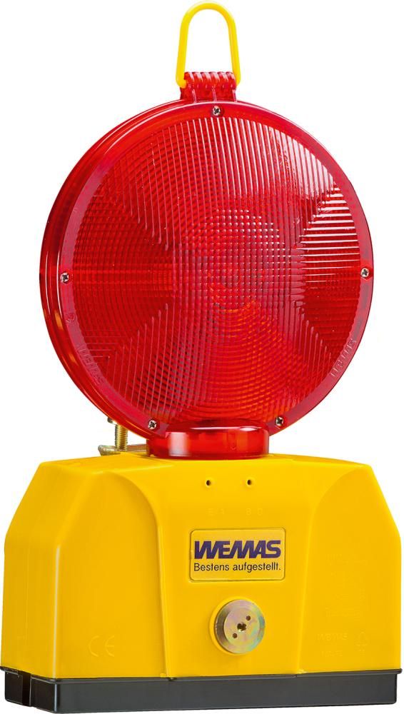 TL-Warnleuchte 2000/180, rot 2, Gehäuse gelb, mit Halter