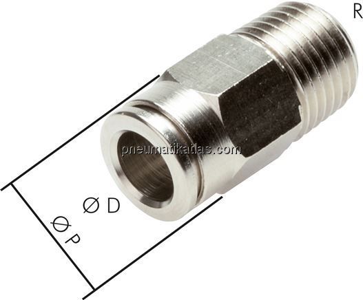 Gerader Steckanschluss R 1/8"-4mm, IQS-MSV (Standard)