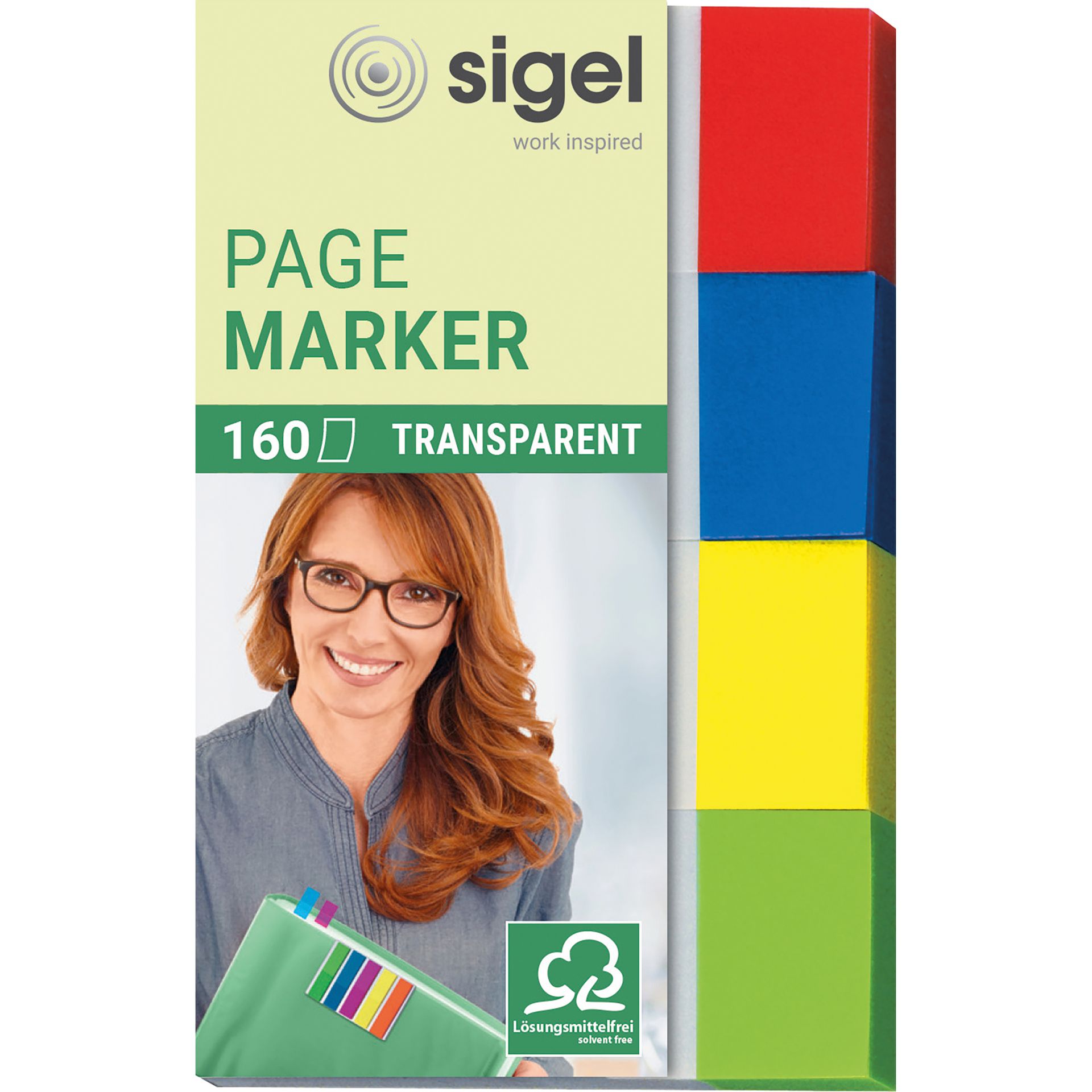 Haftmarker Transparent 20x50mm farbig sortiert 4 St./Pack.