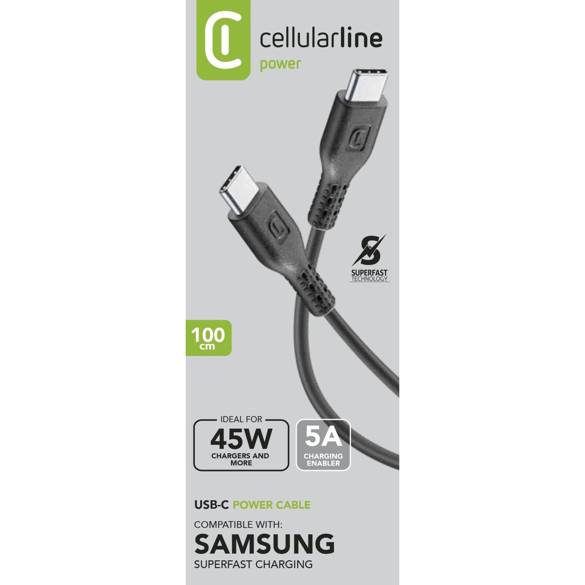 Kabel USB-C/USB-C USB 1m sw