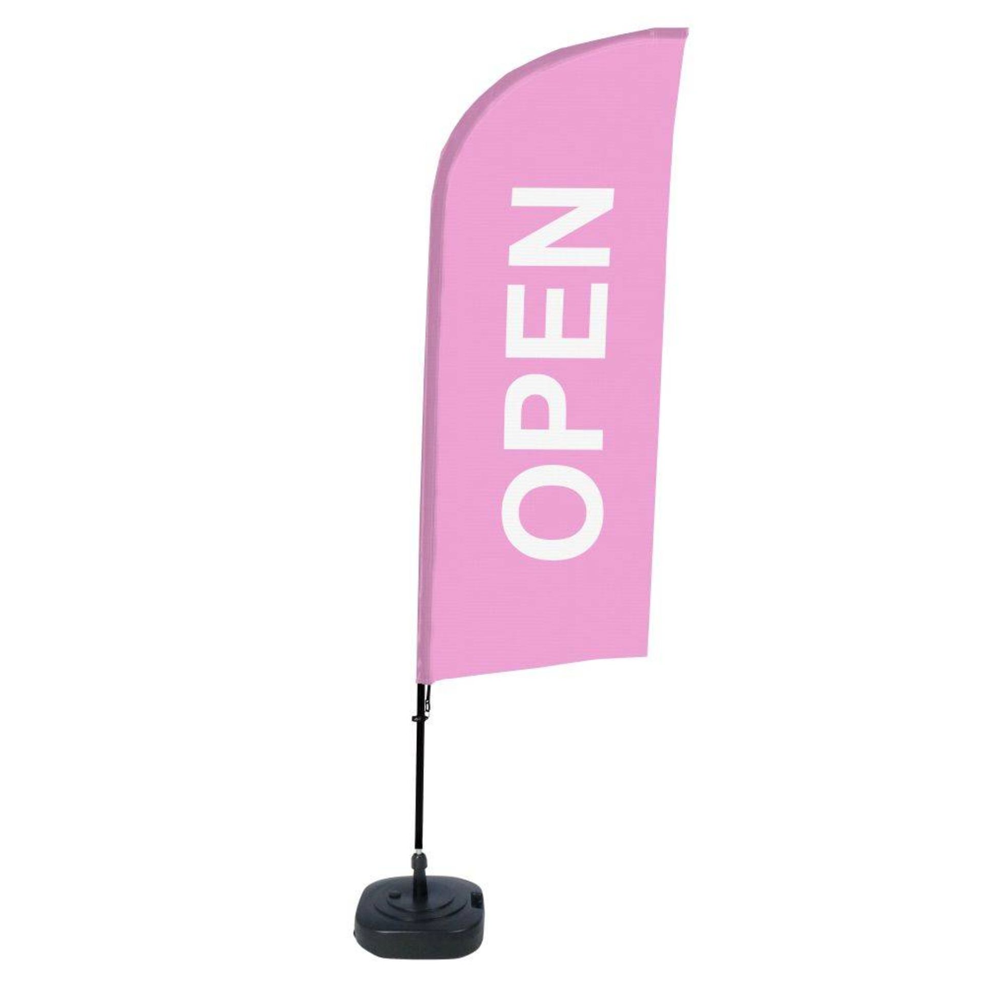 Beachflag Geöffnet pi englisch