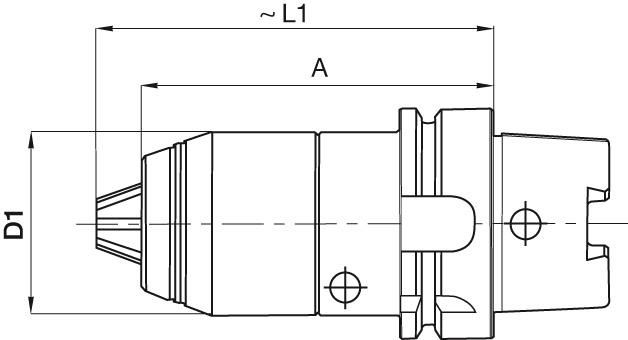 Kurzbohrfutter CNC DIN69893 Innenkühlung 1-16mm HSK 63 FORMAT