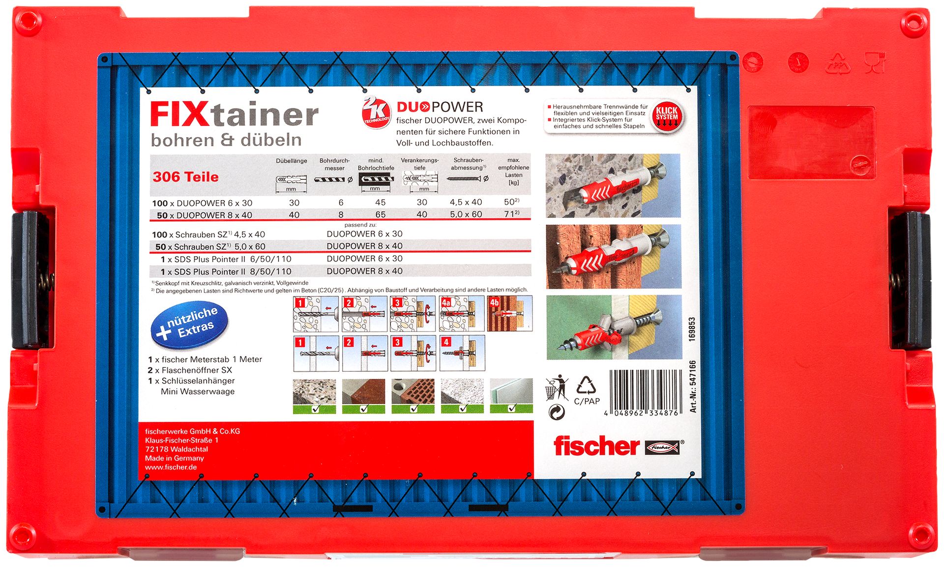 Fischer FIXtainer bohren und dübeln (306)