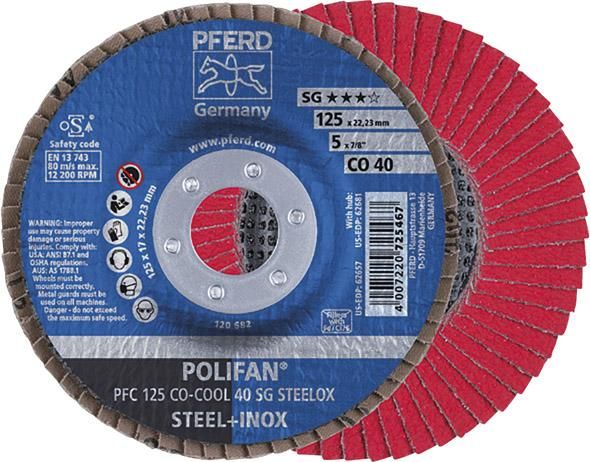 Fächerschleifscheibe SGP-COOL gewölbt 125mm CO40 Pferd