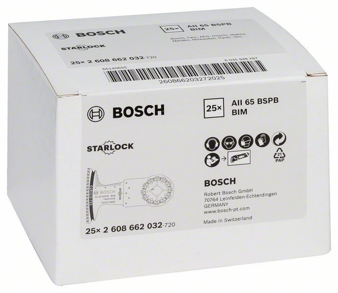 Bosch BIM Tauchsägeblatt AII 65 BSPB, Hard Wood,
