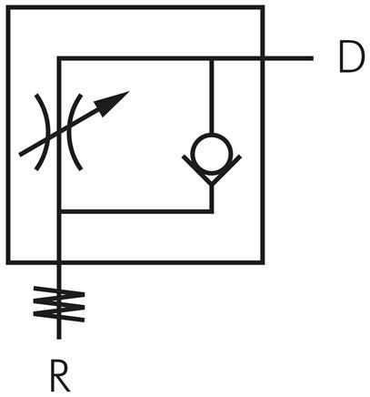 Kompakt-Drosselventil R 3/8"-6mm,zuluftregelnd
