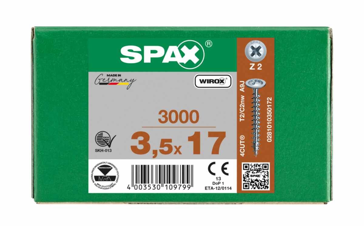 Rückwandschrauben Spax 3,5X17 VE3000