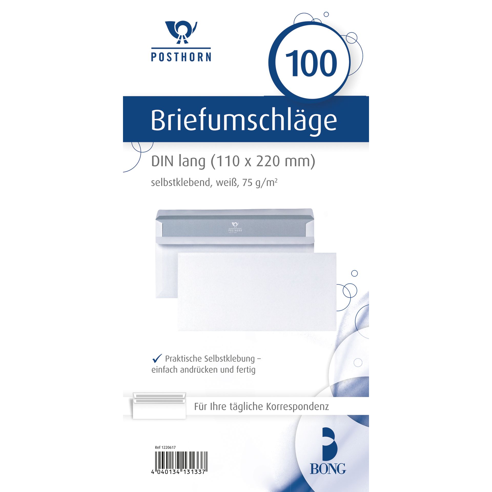 Briefumschlag DL oF sk 75g ws 100 St./Pack.